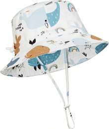 Baby Sun Hat UPF 50+ Sun Protective Toddler Bucket Hat Summer Beach Hats Wide Brim Outdoor Play Hat For Boys Girls