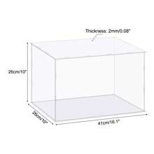 Clear Display Case, Acrylic Box Assemble Dustproof Box Showcase For Collectibles, Crafts - Clear 16.1x10x10 Inch - View 2