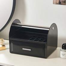 Minimalist Handheld Desktop Storage Box, Compartment Organizer For Stationery, Cosmetics, Miscellaneous, Office Drawer