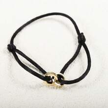 Pulsera de la suerte estilo europeo y americano, elegante pulsera de cuentas de colores trenzada a mano con dije de letra, regalo de joyería de pareja para Año Nuevo