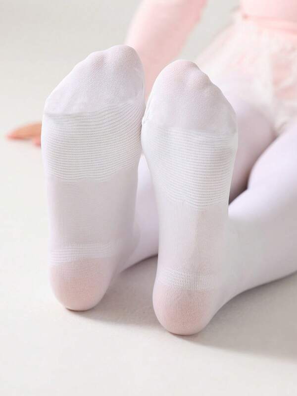 Mallas de baile sin costuras para niñas, con forro de felpa delgada, medias blancas para ballet, aptas para primavera/otoño, leggings para invierno
