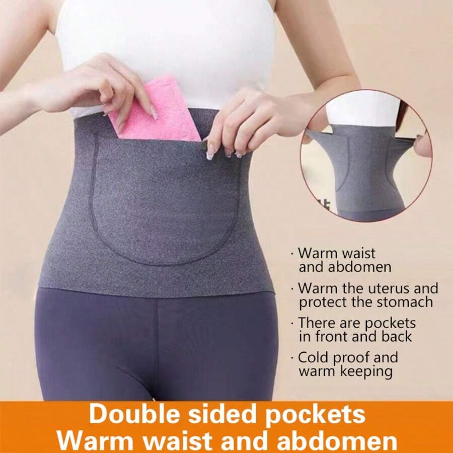 Self-Heating High Quality With Pockets Warm Waistband Elasticity Waist Support Belt Lower Back Lumbar Back Brace - Multicolor - View 1