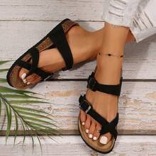 New Women's Hiking Outdoor Sports Sandals #Flat-Soled Versatile Women's Sandals/Crossing The Desert #Beach Camping #Kayaking #Outdoor Yoga #Beach Volleyball #Anti-Slip Fishing. Indoor Office * A Multifunctional Sandal - 黑色 - 查看 3