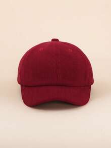1pc Versatile Corduroy Baseball Cap, Warm Outdoor Cap For Kids - 1PC - View 13