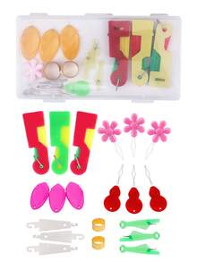 Leicht zu benutzender Nähnadel-Einfädler-Set, Kupferdraht & Kunststoff-Nadelführer, Garnführungswerkzeug, geeignet für Senioren, DIY Kreuzstich-Nadelführer