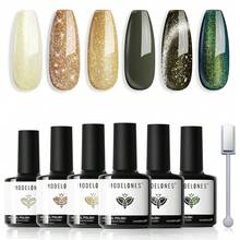 Cat Eye Gel Nail Polish Set, 6 Colors 9D Glassy Cat Eye Glitter Gel Polish Black Red Purple Blue Silver Brown Nail Polish All Seasons With Magnet Soak Off Led DIY Salon Gift-842643 - A-1-翡翠石灰 - 查看 10
