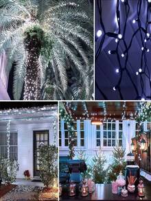 太阳能户外灯 - 暖光、彩色光、白光，8 种多色模式。高品质太阳能节日照明灯具，适用于斋月、圣诞节、情人节、婚礼、派对节日装饰、家居装饰、户外太阳能灯、节日装饰，灯光效果绚丽。 - 彩色 - 查看 7