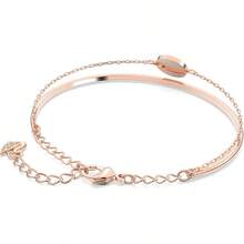 SWAROVSKI SUBLIMA 疊戴玫瑰金色簡約時尚手鍊手鐲女母親節禮物聖誕禮物女友禮物生日禮物時尚手鍊女 - 玫瑰金 - 查看 4
