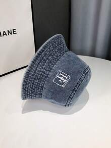 1 件女士秋冬渔夫帽，大头围，小脸，复古水洗，百搭，轻便，适合户外散步、购物、度假、日常穿着、返校、万圣节