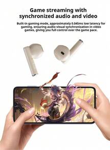 Lenovo 联想 TC3301 真无线蓝牙耳机，半入耳式，适用于音乐、运动、游戏和电子竞技，蓝牙 5.3，兼容 Apple、华为和 OPPO（黑色和白色） - 黑色 - 查看 7