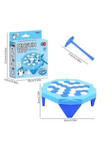 3套2025最新时尚跨境儿童玩具-企鹅锤击桌面游戏，冰块锤击桌面智能游戏，破冰亲子互动玩具，生日/圣诞节礼物 - 彩色 - 查看 8