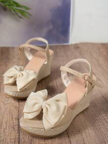 New Summer Wedge Fairy Sandals, Versatile Thick-Soled Waterproof Platform For Heightening And Slimming - Apricot - View 3