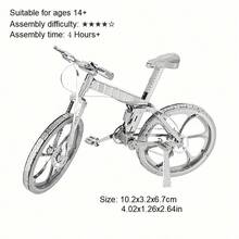 Modelo de Montagem Metálica 3D, Quebra-cabeça de Fivela de Aço Inoxidável DIY, Modelo de Veículo, Sem Necessidade de Cola, Presente de Aniversário, Ornamento Decorativo, Ônibus de Londres, Bicicleta de Montanha, Caminhão 6X6 de 2,5 Toneladas