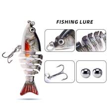 Señuelo de pesca suave de múltiples secciones de 6 cm/5 g, adecuado para la pesca de crappie, chub y trucha de arroyo
