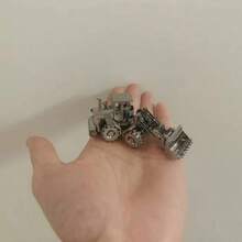 Modelo de Montagem Metálica 3D, Quebra-cabeça de Fivela de Aço Inoxidável DIY, Modelo de Veículo de Engenharia, Sem Necessidade de Cola, Presente de Aniversário, Decoração, Caminhão Basculante, Caminhão Betoneira, Pega de Parede Contínua, Modelo de Sonda de Poço de Petróleo, Modelo de Guindaste de Cais - Multicolorido - Visão 9