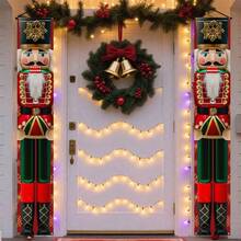 1 par, faixa de Natal, faixa elegante de quebra-nozes de Natal, decoração de Natal para pendurar na varanda, presente de Natal, decoração para áreas externas e internas, ideal para varanda, quintal, garagem e decoração de casa - Estilo C - Ver 4