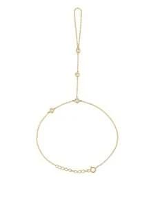 1 件精致多花手链手链 925 纯银手链女士经典简约礼物婚礼派对精美珠宝 - 金色 - 查看 10