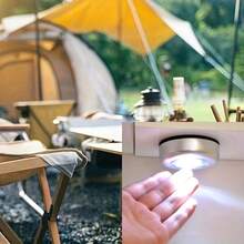 إضاءة خزانة بتقنية LED، مفتاح لمس، تعمل ببطارية AAA، سهلة التركيب، إضاءة ليلية محمولة وصغيرة الحجم مناسبة للسلالم والممرات والخزائن والخزانات والمطابخ والجدران والغرف والحمامات والسفر والتخييم وغيرها - فضي - مشاهدة 11