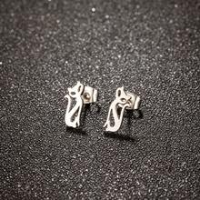 1 Pair Of Stainless Steel Small Animal Earrings, Simple And Cute Pet Cat And Dog Stud Earrings Suitable For Women, Suitable For Daily Wear, Jewelry Gift - Silver - View 23
