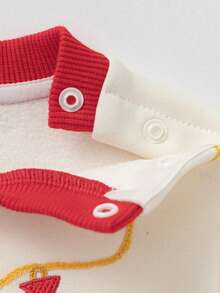 Balabala 女宝宝连体衣 2025 春季羊毛连体衣 可爱新年装 - 白紅色調 - 查看 7