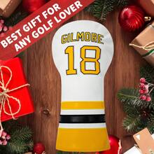 1 Piece Of Two-Color Spliced 18-White Wood Club Cover Design Golf Club Head Cover - Durable Waterproof Safety Protective Cover Golf Club - Ultimate Club Protection Accessory