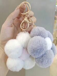 1pc Cute Creative Flower Fashionable Bag Mobile Phone Key Rings Daily Use Commuting And Dating Fashionable For Men And Women Gift Decor Present Valentines Car Women Key Chain Charms Cute Keychain School Supplies Teacher Gifts Back To School Teacher - Multicolor - View 2