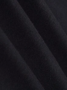 Women's Casual Cartoon Culture Graphic T-Shirt - Short Sleeve Crew Neck, Polyester, Machine Washable, Spring/Summer Top, Ladies T Shirts - 黑色 - 查看 4