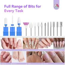 SAVILAND Advanced 30S Quick Removal Electric Nail Drill: 40000 RPM Nail Drill Professional Portable Drill For Nails 4000mAh Low Noise Nail File Electric Nail Tech For Hard Gel Salon Black Rhinestones - màu đen - Xem 7