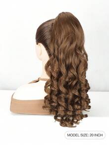 18 Zoll wellige Pferdeschwanz-Haarverlängerung mit Klammer, synthetische Fasern, natürlich weich und flauschig, Pferdeschwanz-Haarteil für täglichen Gebrauch von Frauen