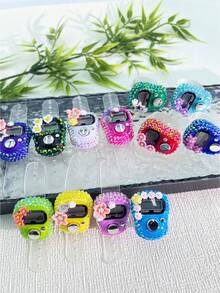 12个装全新手指计数器，4层激光钻石花朵计数器，全覆盖花朵计数器，计数和装饰二合一功能 - 彩色 - 查看 2