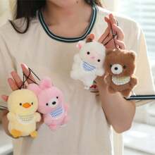 1pc Halloween Ghost Plush Doll Cute Pet Animal Stuffed Doll Pendant, Soft Plush Mini Animal Elephant Rabbit Sheep Penguin Bear Doll Keychain Backpack Decor, Gift For Women, Halloween