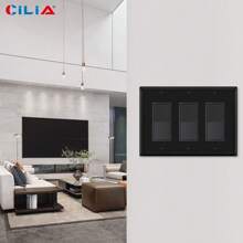 Pure Black Wall Panel Light Switch Socket Cover,Wall Panel Light Switch Cover, Various Styles, Sturdy And Durable