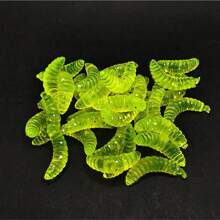 100/50/20pcs Soft Bionic Fishing Lures: Ultimate Trout, Crab And Carp Baits! Fishing - Yellow - View 6