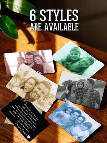 1pc Custom Photo Wallet Card, Personalized Photo Wallet Insert Card, Custom Couple Photo Wallet Card, Personalized Engraved Wallet Card With Picture, Personalised Photo Wallet Purse Card, Pets, Grandparents, Children, Girlfriend For Christmas, For Winter, For Fall/Autumn, For Holiday, For Weddings Treasure Finds, Winter Fashion, Christmas Gift, Christmas Decorations, Personalized Christmas Ornaments, Personalized Gifts For Women/Men, Personalized/Customized Keychain, Christmas Accessories,Delicate Romance,Winter Grace