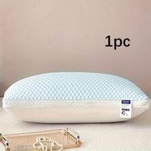[Popular Choices] 1pc Breathable Soft Bedding Pillows, Relax Neck Support Pillows, Easy And Comfortable Sleep, Removable - Blue - View 8