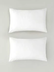 2 chiếc gối tựa trang trí, gối vuông cho ghế sofa, giường và ghế dài - trắng - Xem 2