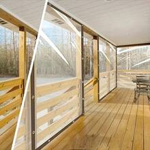 Wasserdichter Stoff, strapazierfähige, aufgewertete Kanten für Wohnmobil-Seitenmarkise, Outdoor-Camping-Reiseessentiell, Wohnmobil, Balkon, Garten, Gartenmöbel-Staubschutz, Pflanzentreibhaus - Transparentes wasserdichtes Tuch - Übersicht 6