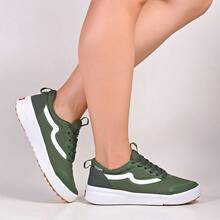 Men's Rugged Urban Sneakers With Suede And Comfortable Lining - xanh quân đội - Xem 6