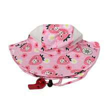 Chapéu Bucket Infantil Chapéu Infantil Proteção Solar Viseira De Praia Com Abas Grandes 3 A 8 Anos Proteção Solar UV50+ - Rosa chiclete - Visão 3