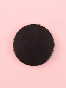 Runder schwarzer PU Make-up Spiegel, modisch & minimalistisch, geeignet für Abschluss, Geburtstag, Party, Valentinstag, Muttertag, Geschenk für Mutter, Vater, Freundin, beste Freundin, tragbarer Kompaktspiegel für Touchups jederzeit