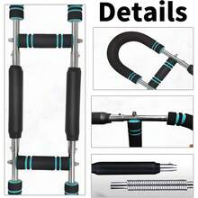 1 PCS Multifunctional U-Shaped Arm Trainer Adjustable Resistance Level Chest Expander Compact And Portable - Black - View 2