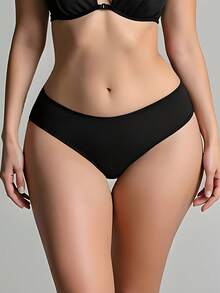 7pcs/Set Casual - Comfortable Minimalist Casual - Sports Casual Home Comfortable Style Solid Color Mid-Waist Women Panties - Multicolor - View 2