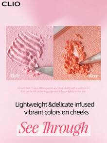 Clio K-Beauty Essential Blush - TAP Powder Blush, Tekstur Bedak Halus, Formula Lembut, Hasil Akhir Matte & Pearlescent Alami, Kilau Bercahaya, Mudah Diaplikasikan, Tidak Berminyak, Praktis untuk Bepergian, Mudah Dibaurkan, Cocok untuk Riasan Bibir & Pipi, Gaya Riasan Korea - M101 PERsik Halus - View 5