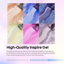 Cat Eye Gel Nail Polish Set, 6 Colors 9D Glassy Cat Eye Glitter Gel Polish Black Red Purple Blue Silver Brown Nail Polish All Seasons With Magnet Soak Off Led DIY Salon Gift-842643 - A8-變色龍 - 查看 3