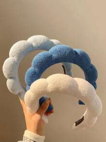 FURDANXINYI Bộ 1/2/3/6 chiếc băng đô thời trang màu trơn dành cho nữ và 2 chiếc vòng tay trang trí, băng đô mút xốp dùng để trang điểm và chăm sóc da, băng đô mút xốp mềm mại cho phụ nữ và bé gái, quà tặng, phụ kiện tóc. - Hồng - Xem 5