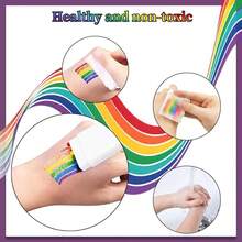 1 套彩虹脸部彩绘套装，节日骄傲旗人体彩绘，适合派对和节日 - 易于涂抹和清洁，狂欢节/狂欢节/化妆舞会