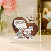 个性化女儿礼物、独特的家居装饰、妈妈给女儿的励志留言、女士书桌装饰、卧室装饰美学、女儿生日礼物、周年纪念礼物——母亲节、生日和周年纪念日的完美之选 - 彩色 - 查看 7