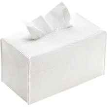 Funda Rectangular para Caja de Pañuelos, Soporte de Caja de Pañuelos de Cuero PU con Cinturón Inferior, Organizador de Caja de Pañuelos Moderno y Elegante para Hogar, Coche, Hotel, Oficina 9.5X5X5 (Blanco Oscuro) - Púrpura simple - Ver 9