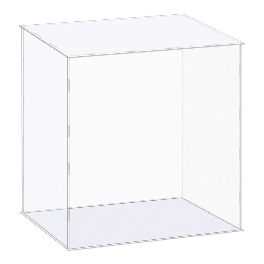 Clear Display Case, Acrylic Box Assemble Dustproof Box Showcase For Collectibles, Crafts - Clear 16.1x10x16.1 Inch - View 1