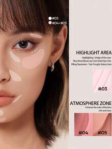 Little Ondine Multiuse LumiBlush 05 Peach Milk Apricot,Create Girlish Apple Cheeks And Brighten Tear Grooves,Long-Lasting Makeup,Natural Makeup Effect,Easily Outline Facial Contours (Such As Nose Bridge, Tear Groove, Brow Bone, Etc.), Suitable For Local Brightening Or Contouring,4.5g/0.16oz - Multiuse LumiBlush 05 Peach Milk Apricot - View 7